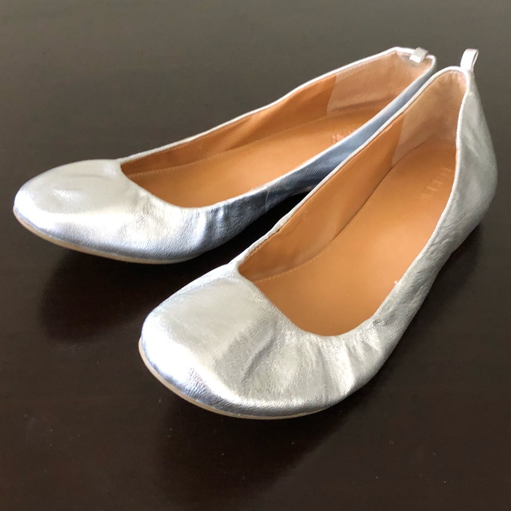J. Crew Silver Flats